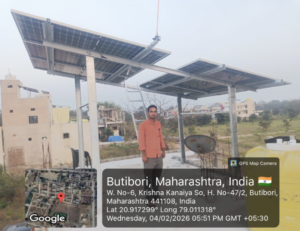 Name: Mr. Santosh Mahurkar<br> System Size: 3 kW <br>Area: Butibori