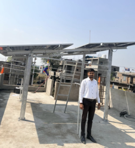 Name: Mrs. Kajal Bharde <br>System Size: 3 kW <br>Area: Tirodi